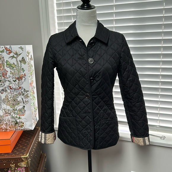 Burberry Quilted Jacket Sz XS Black - Picture 1 of 12